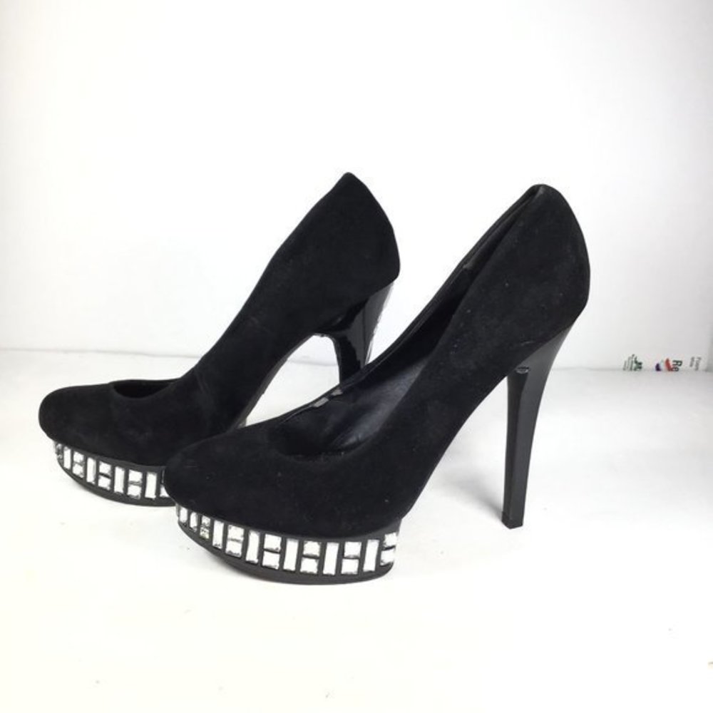 Society 86 Rhinestone Embellished Pumps Black 8.5